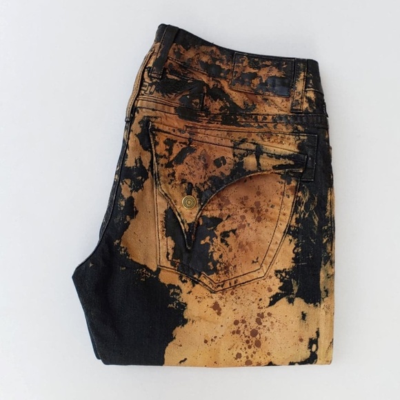 New ROBIN'S JEAN Straight Coated/Waxed Jeans sz 42 - Picture 2 of 8